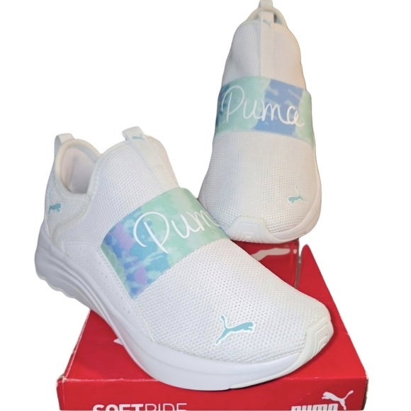 Puma Shoes - Puma Softride Sophia S0 Script white-bay-gulf stream Slip-on Women's Size 6.5